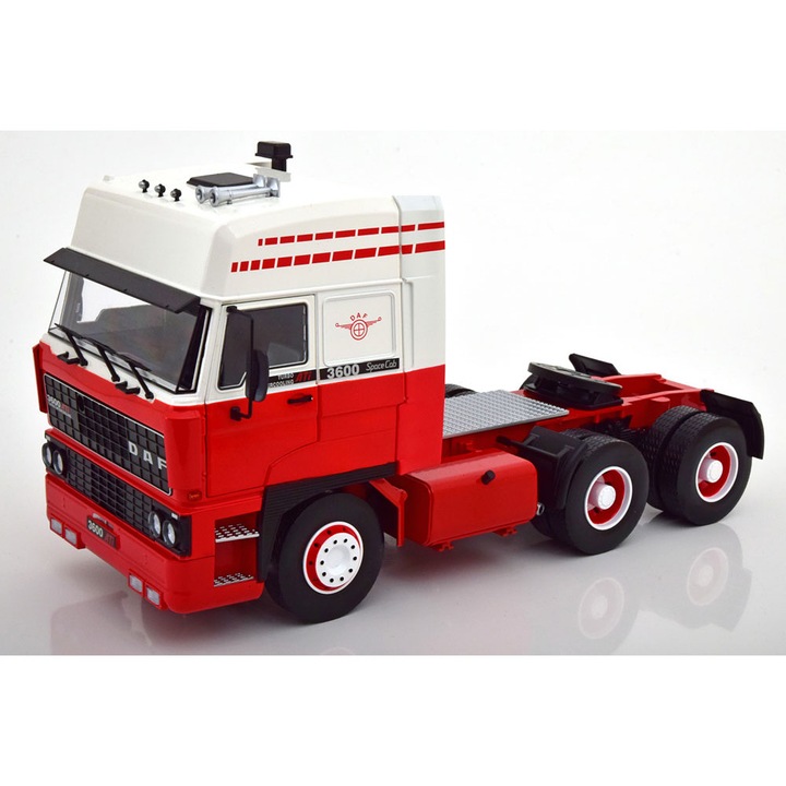 Modell teherautó DAF 3600 SpaceCab Truck 1986 White/Red 1:18 Road Kings