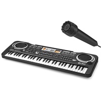 Orga electronica copii, 61 clape, instrument multifunctional, microfon inclus