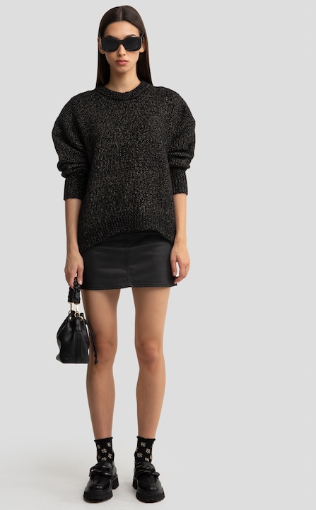 Pulover dama, Big Star, MAYAMESSA 906, negru, One Size INTL