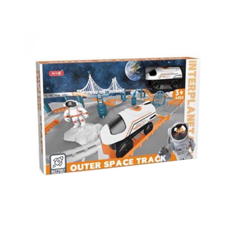 Set de constructie, traseu spatial cu astronaut si camion, 48 piese, 3 ani+