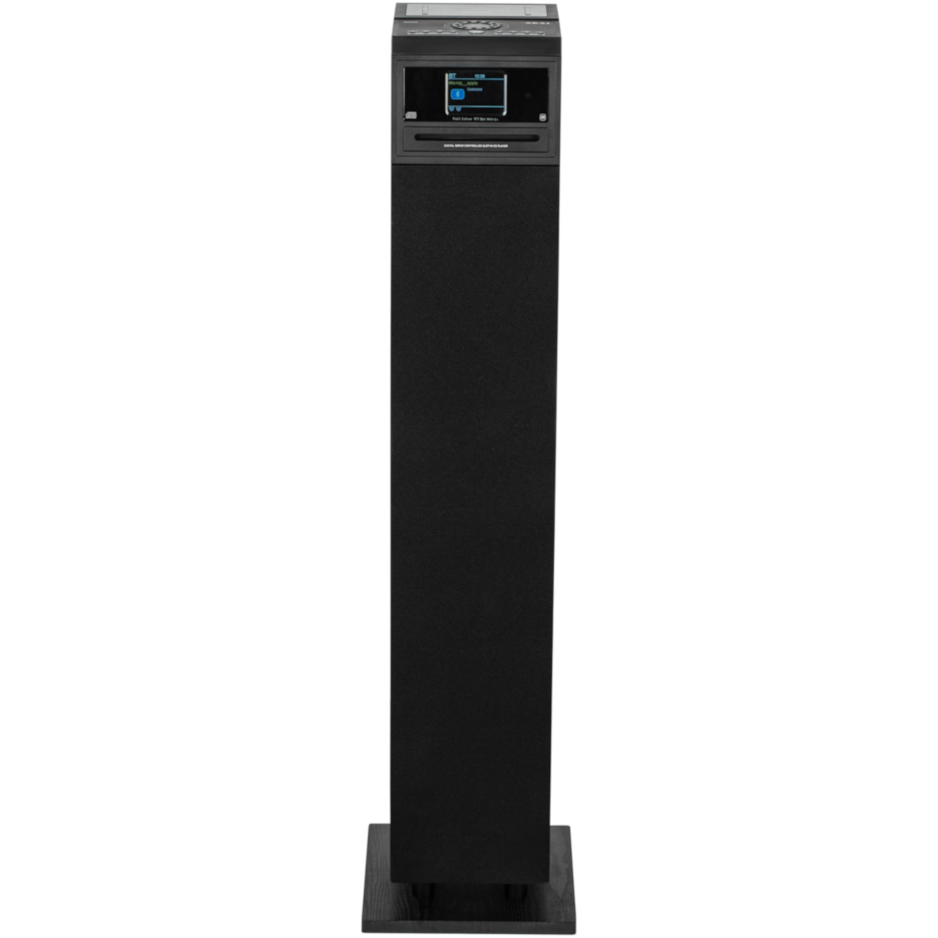 RESIGILAT: Boxa activa AKAI Aerobeat Pillar, 60W, Bluetooth, Radio FM, CD-Player, Negru