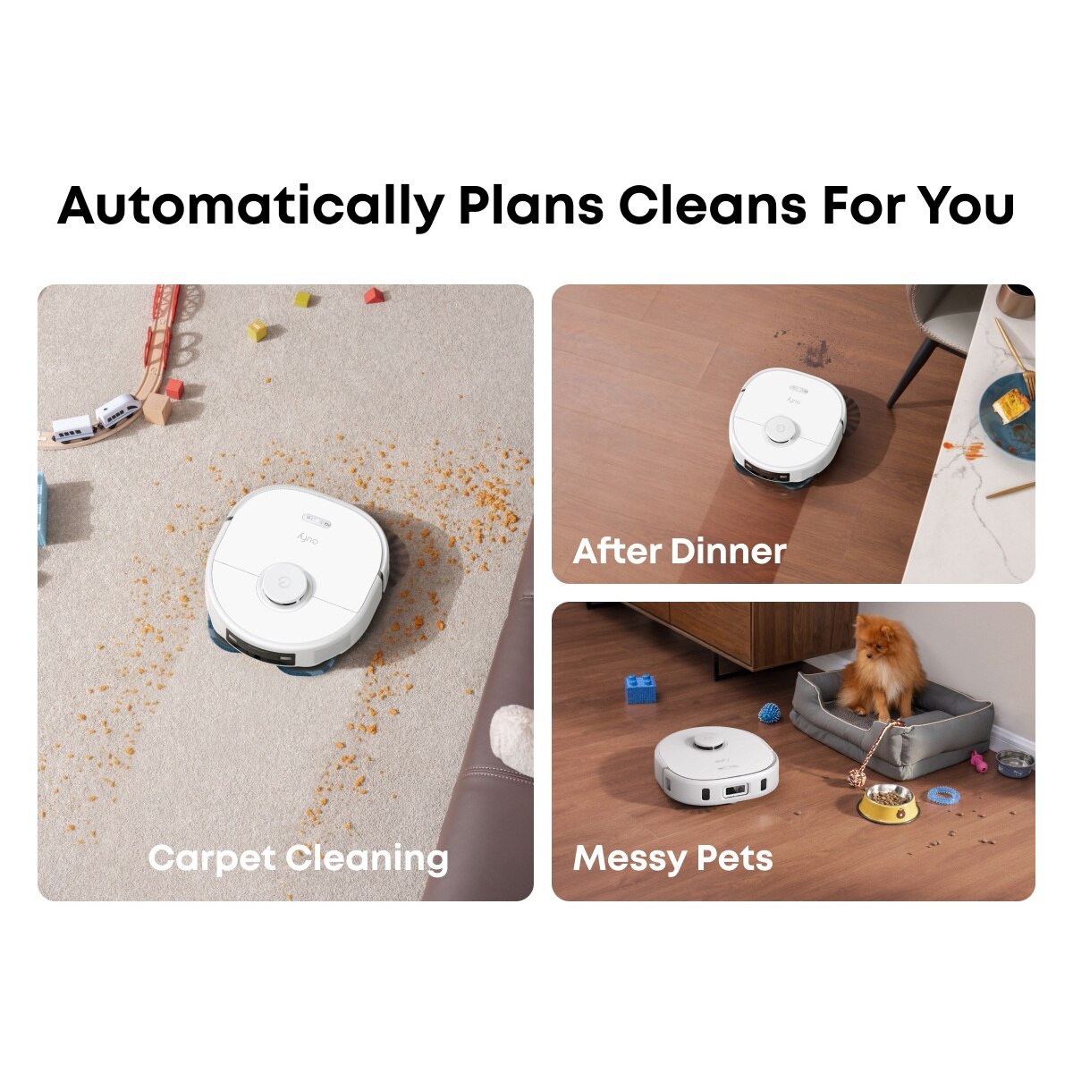 Aspirator robot eufy X10 Pro Omni, 8, 000 Pa, Dual Mop, AI, Alb