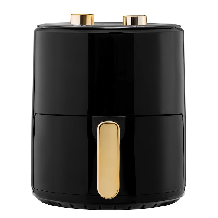 Air fryer, digitális kijelzővel, LCD Touch vezérlés, 1400W, 6L űrtartalom, 6 főzési programmal, fekete