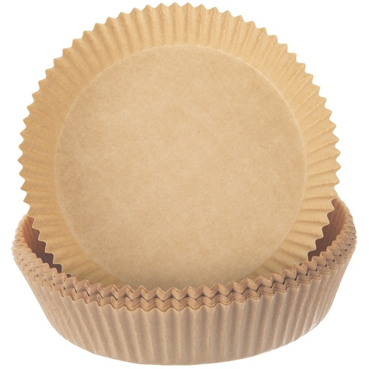 Комплект вложки за фритюрник, Orion, 200 части, Кръгли, 16 см диаметър, 5 см височина, Еднократни, Водоустойчиви, Маслоустойчиви, За контакт с храни