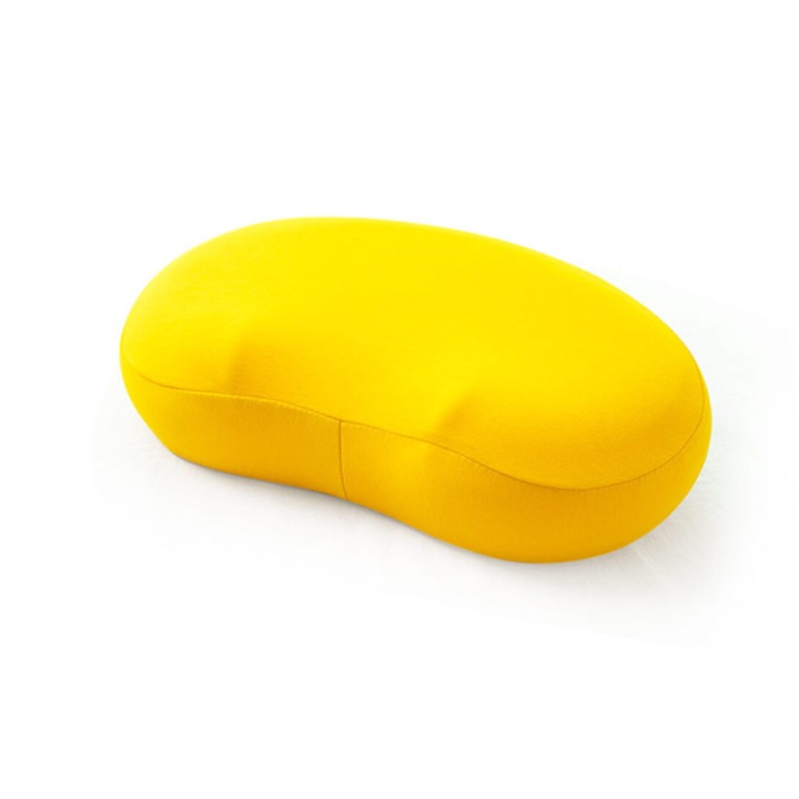 Perna ortopedica din spuma cu memorie, BondGrup®, pentru gat, cap si zona cervicala, Galben