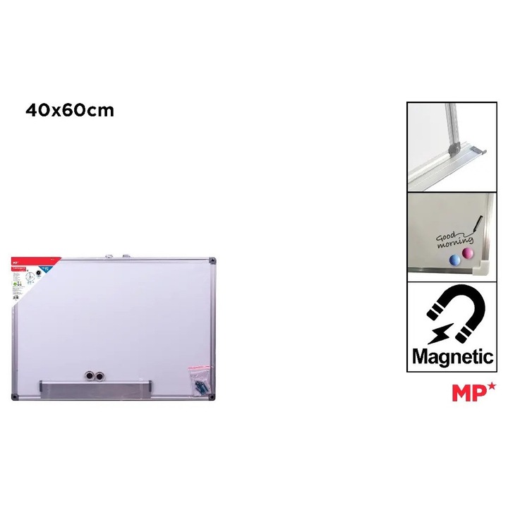 Tabla magnetica alba rama aluminiu 40x60 cm PT307