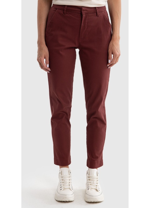 Pantaloni dama, Big Star, visiniu, croiala mulata, 98% bumbac, elastan