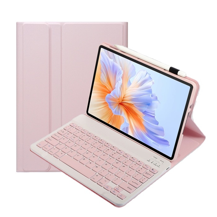 Husa cu tastatura pentru Lenovo Tab P12, 12.7 inch, Roz