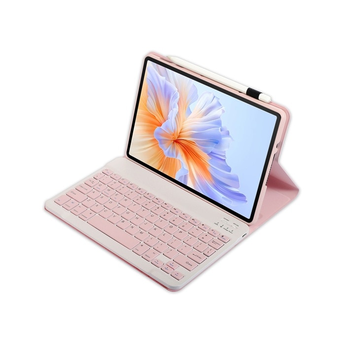 Husa cu tastatura pentru Lenovo Tab P12, 12.7 inch, Roz