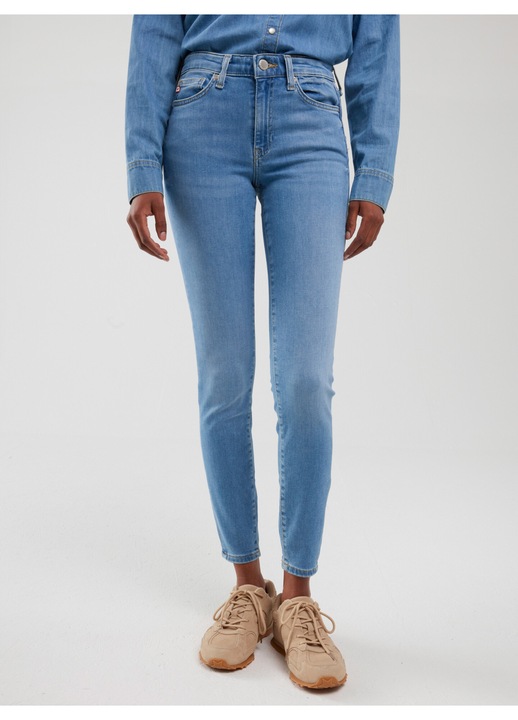 Blugi dama, Big Star, Melinda 103, talie inalta, elasticitate ridicata, albastru, denim