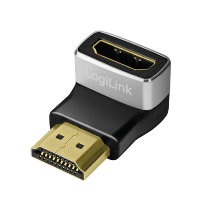 Adaptor Video LogiLink AH0005A, Angled, HDMI - HDMI, 8K, Negru