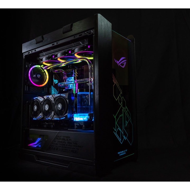 Настолен компютър PC Powerup ROG Intel Core i9 14900K 24Core 6.0Ghz, RTX 5090 32GB GDDR7 512bit, 128GB DDR5, SSD 4TB M.2, 1000W, Custom Watercooling, Windows 11 PRO