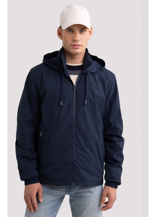 Jacheta barbati, Big Star, poliester, bleumarin, ripstop hidrofug, gluga reglabila, trei buzunare exterioare