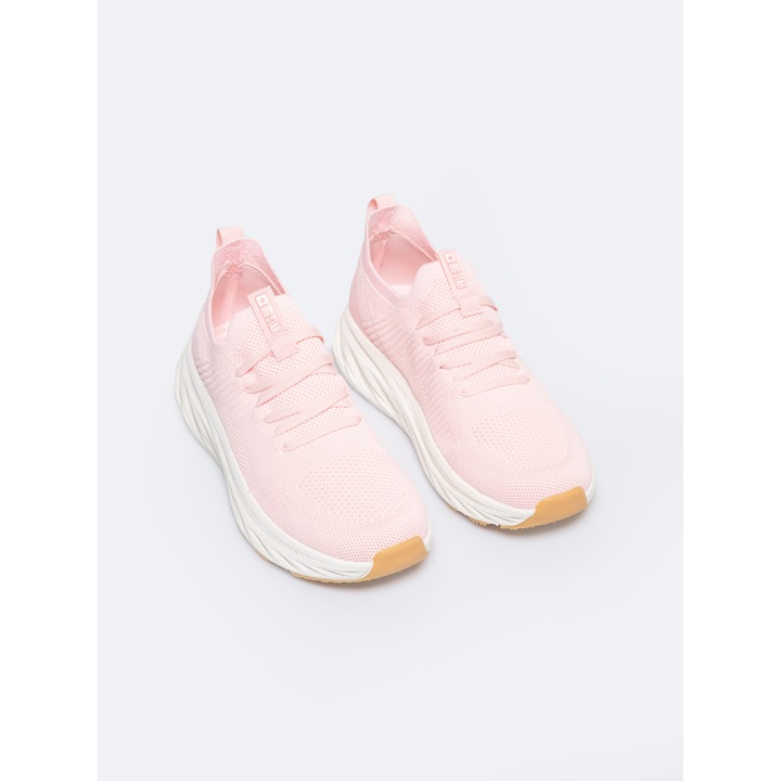 Pantofi sport dama Big Star, RR274A131, slip-on, roz, material sintetic, talpa alba