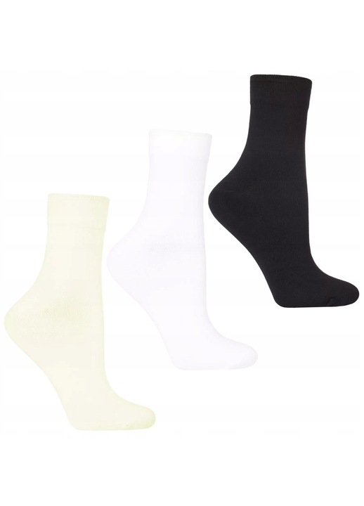 Комплект от 3 чифта дамски чорапи, MORAJ, памук, многоцветни, 35-38 EU