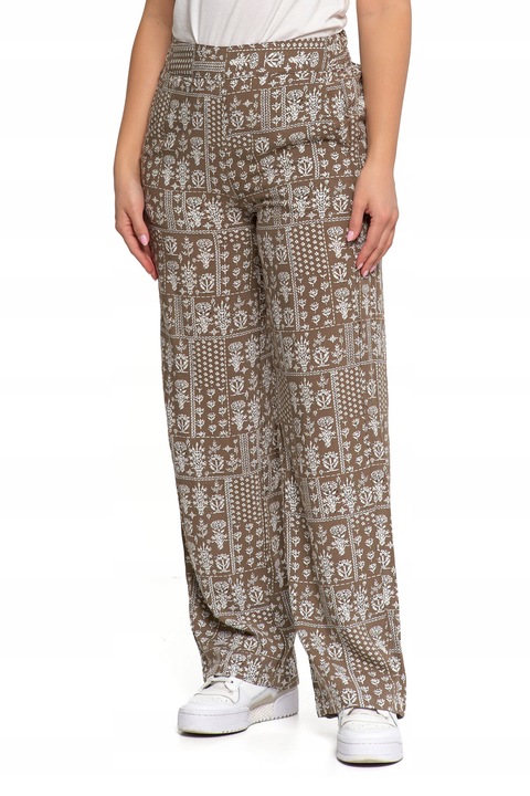 Дамски панталон Moraj, Широк крачол, Вискоза, Кафяв