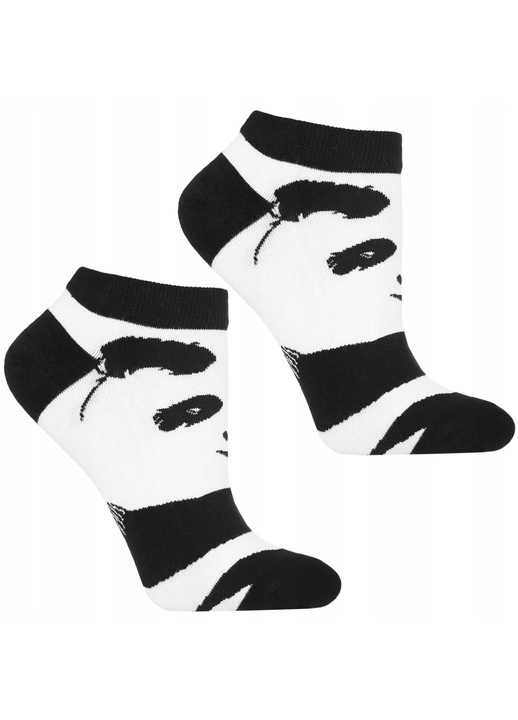 3 pár női zokni szett, Moraj, pamut/poliamid, panda minta, többszínű, 38-41 EU