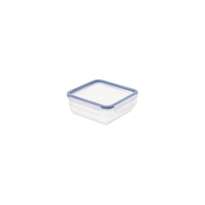 Cutie alimentara Rotho CLIC&LOCK 0,8L, transparenta/bleu, 16,1x16,1x6,1cm