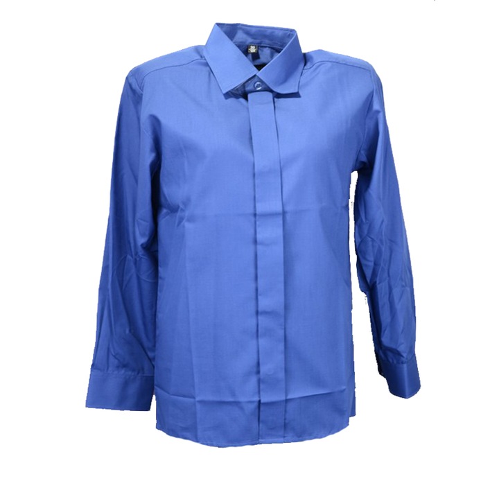 Camasa cu maneca lunga pentru baieti Jankes KSL-102C Albastru, Albastru