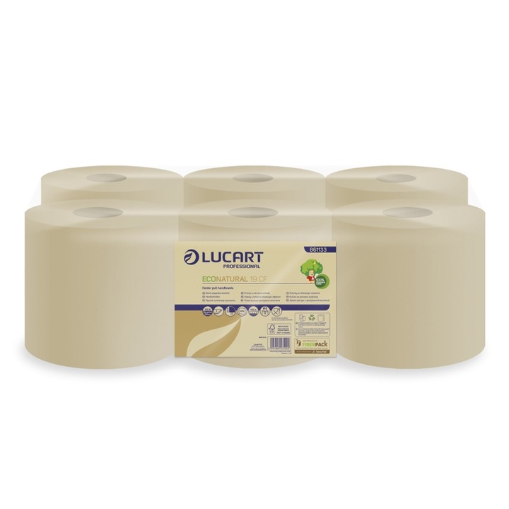 Prosop derulare centrala, Econatural 19 CF - Lucart, 100 metri