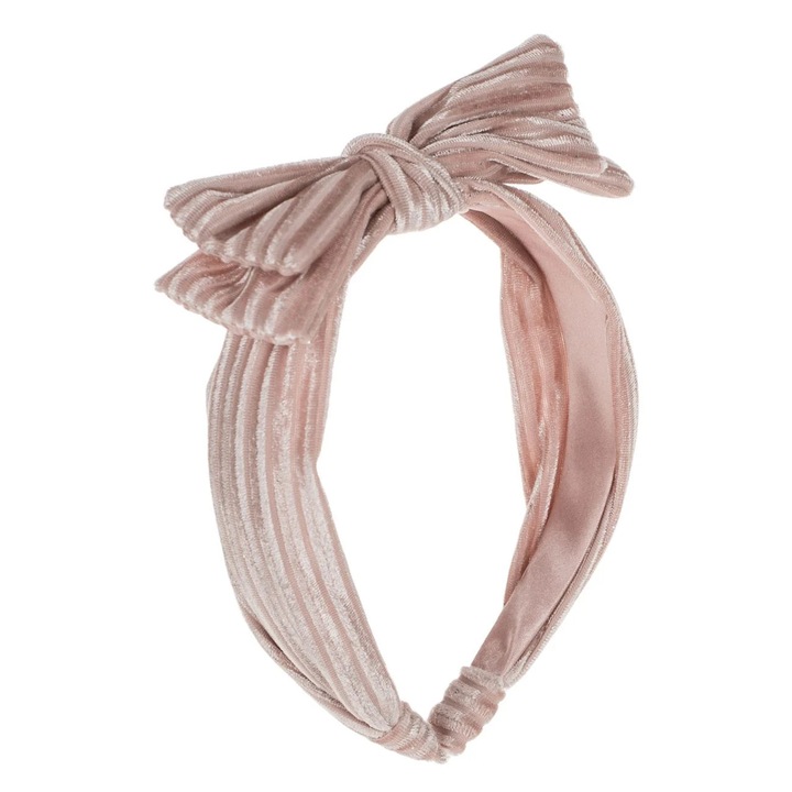 Coronita Par Lata Powder Pink cu Fundita pentru Copii