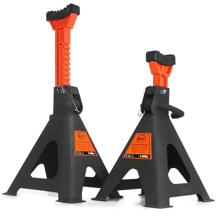 Комплект от 2 опори за поддържане на защитен материал, 2 предпазителя тип „козла“, 6 тона, автоматично, регулиране на зъбите 390-600 мм (M80101)