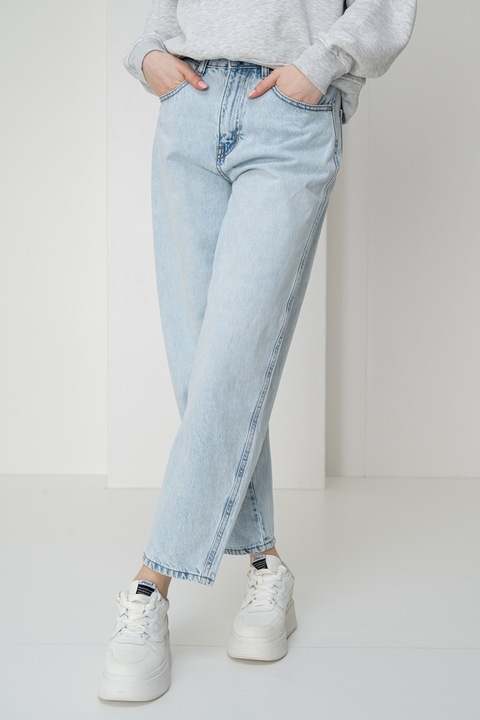 Gina Tricot, Скъсени дънки с органичен памук, Бледо синьо