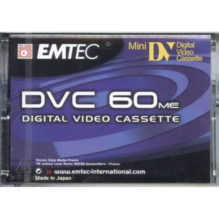 Caseta Mini DV M- DVC Emtec 60min ME/90 LP Digital Video Cassette
