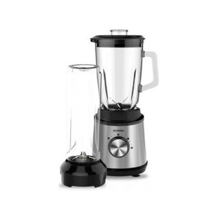 Blender ETA, Twixer 362483, Sticla/Inox, 1000W, 1.75 L, Negru/Inox