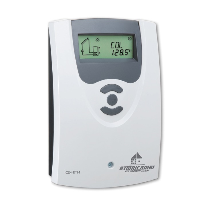 Controler solar CS4 RTM, control viteza pompa, cu afisaj LCD, 4 Senzori PT1000, 1 senzor VFD Grundfos Direct