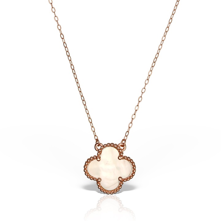 Colier cu cruce din argint 925 aurit roz, set cu cutie elegantă, Bijuteriile Sofia'S