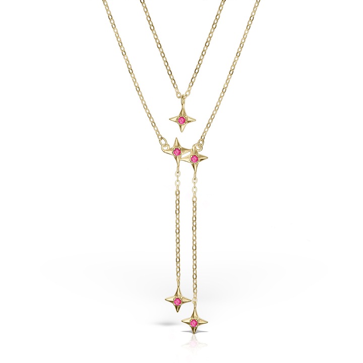 Colier cu cruce din argint 925 aurit, Bijuteriile Sofia'S, set cu cutie elegantă