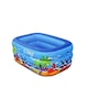 Piscina Gonflabila SIKS Pentru Copii, Exterior / Gradina, Cu Baza Podea Moale Gonflabila, Dimensiuni 130 x 90 x 45 cm, 3 Inele Gonflabile, Dreptunghiulara, Instalare Rapida, Vinil, 3+ Ani, Multicolor