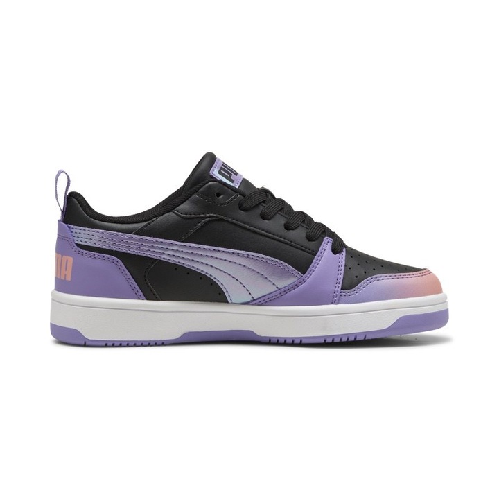 Pantofi sport Puma pentru Baieti, rebound v6 lo blurry dreams jr, 400593-02, Negru, Negru