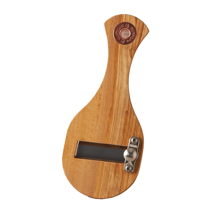 Feliator manual pentru trufe, parmezan sau ciocolata Ruffoni, Truffle Shaver, din lemn de maslin, lama otel inoxidabil, agatatoare integrata, lemn natur