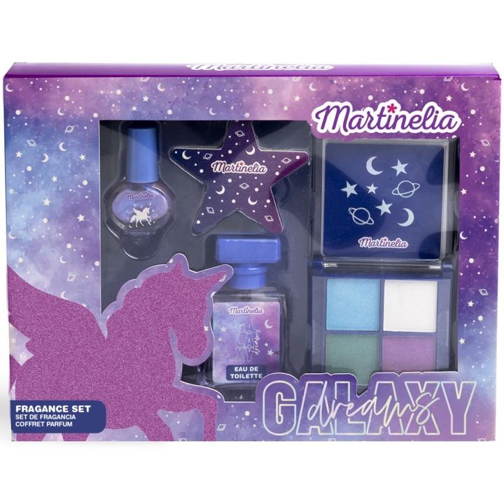 Детски комплект за разкрасяване Martinelia, Galaxy dreams, Комплект за гримиране и парфюм