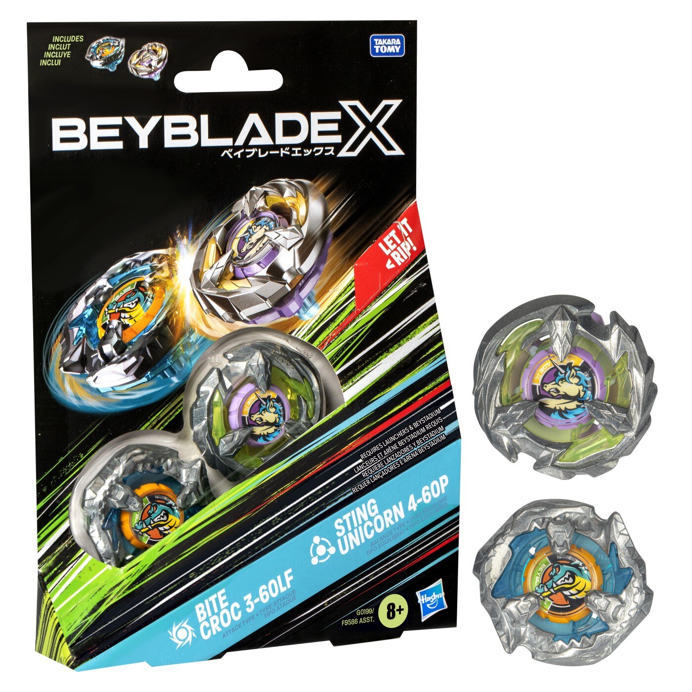 Set duo Beyblade X - Bite Croc 3-60Lf si Sting Unicorn 4-60P - eMAG.ro