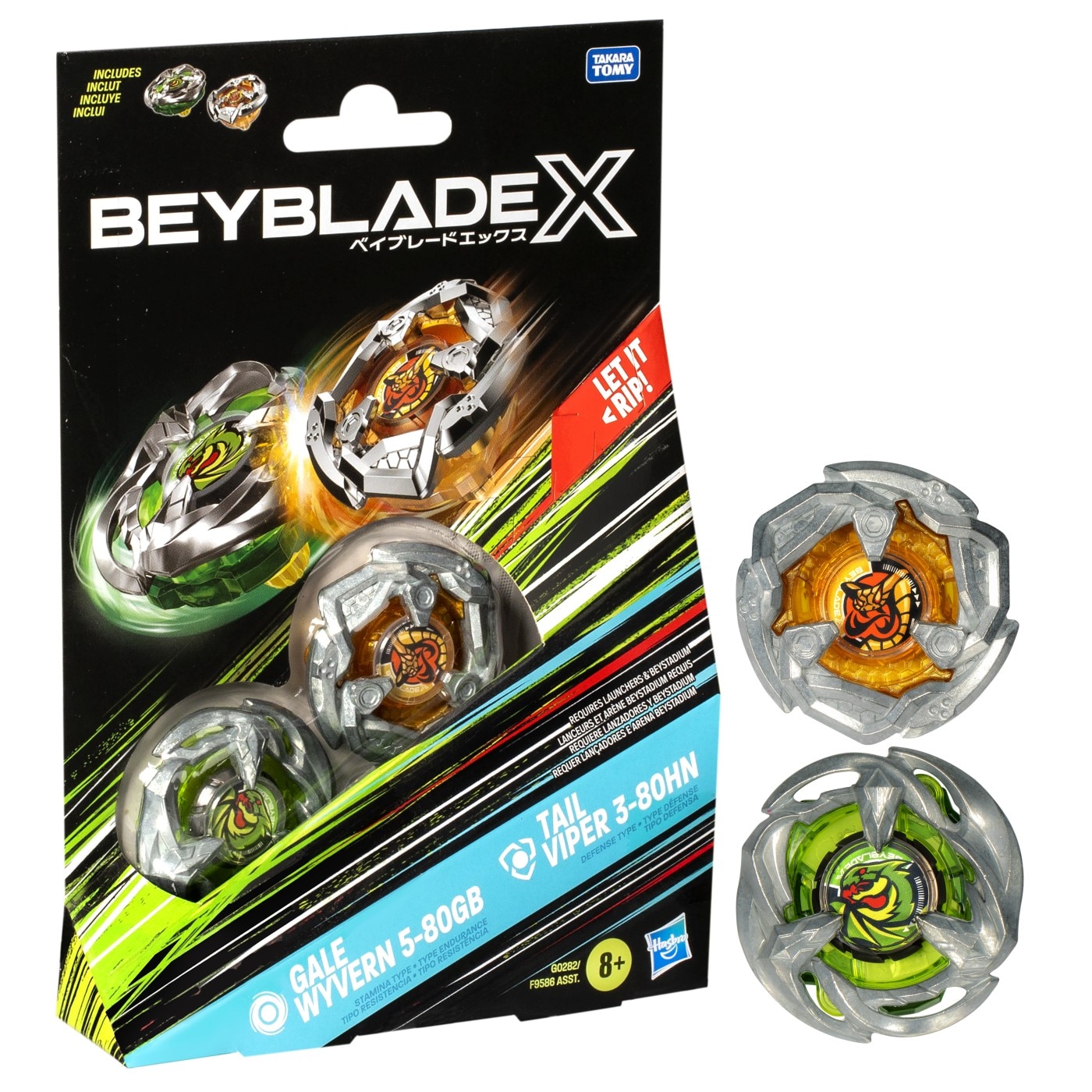 Set duo Beyblade X - Tail Viper 3-80Hn si Gale Wyvern 5-80Gb - eMAG.ro