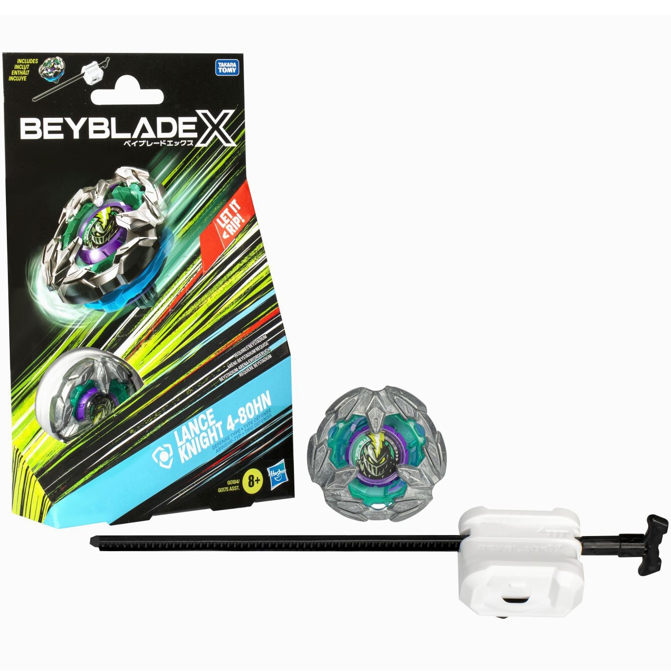 Jucarie Beyblade X - Let It Rip, Lance Knight 4-80Hn, cu lansator