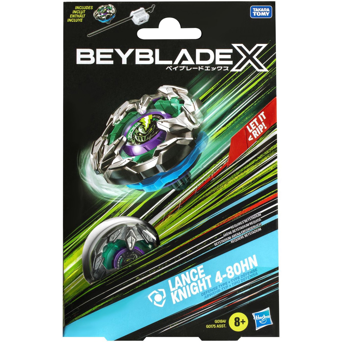 Jucarie Beyblade X - Let It Rip, Lance Knight 4-80Hn, cu lansator