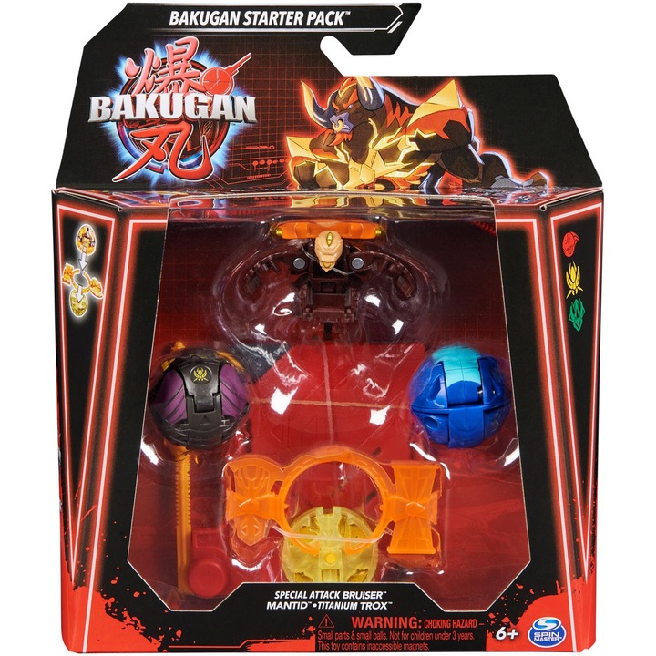 Set Bakugan Starter Pack - Bruiser, Mantid, Titanium Trox