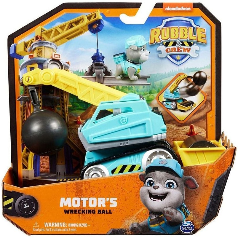 Set figurina cu vehicul Paw Patrol - Rubble Crew, Motor