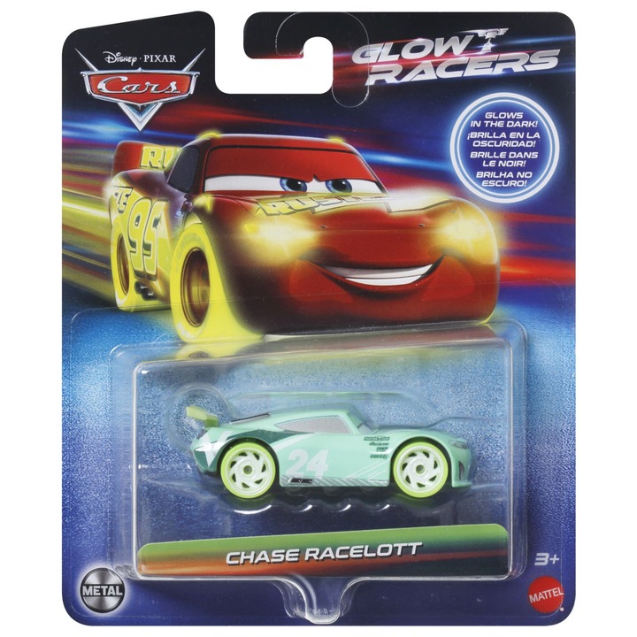 Детска количка Diecast Disney Cars 3 , Чейс Рейслот, 1:55