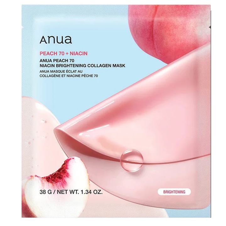 Anua Peach 70 Niacin Brightening Collagen Face Mask 38g