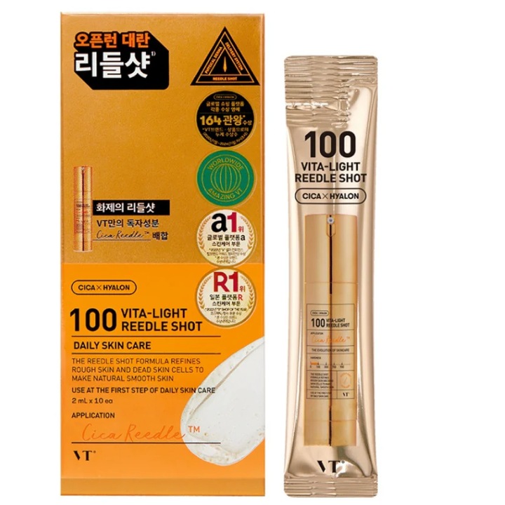 VT Cosmetics Vita-Light Reedle Shot 100 Esszencia csomag 2ml x 10db
