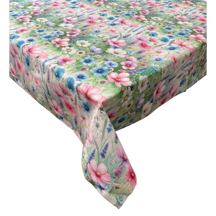 Virágmintás terítő, 3D biopamut, 4 személyes