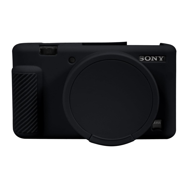 Husa pentru camera LYCENXI pentru Sony ZV-1, protectie din silicon, capac pentru obiectiv, neagra