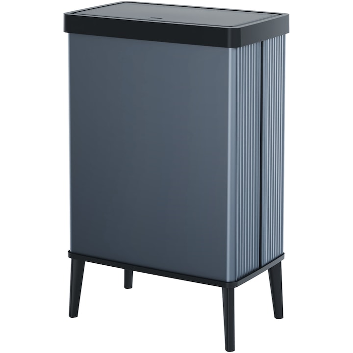 Кош за отпадъци Curver Verto High, 54 л, Сгъваем, Капак с Pop-Up отвор, 43,5 x 26,5 x 68,7 см, Син