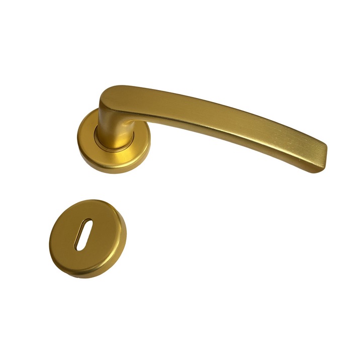 Maner usa Bati cu cheie pentru usi din lemn auriu