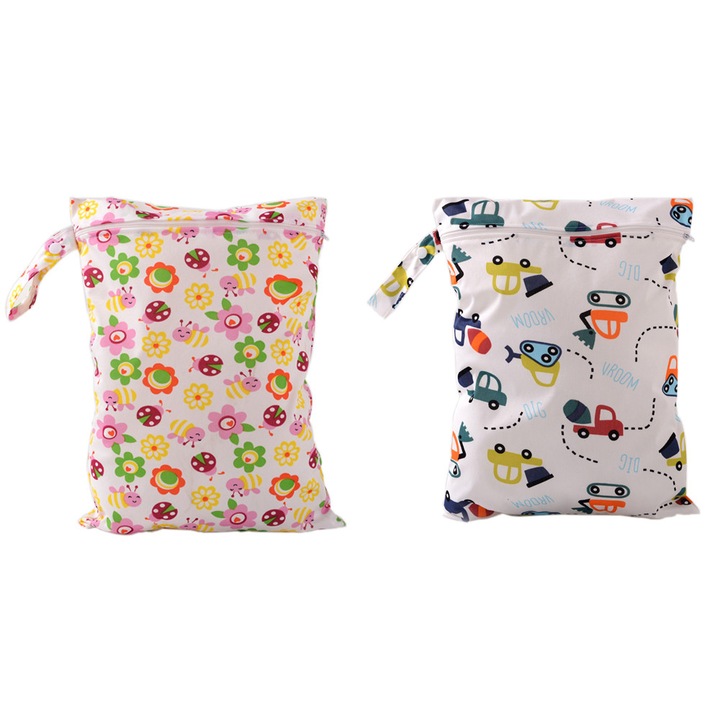 Geanta depozitare scutece HERUSI set 30x40cm impermeabil multicolor